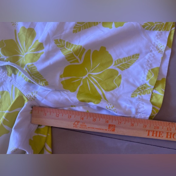 Op Ocean Pacific Drawstring Boardshorts Swim Trunks Men White L/G (36-38) - Picture 6 of 14